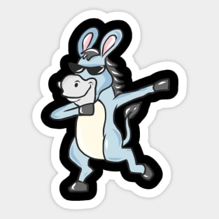 Sweet donkey kids comic donkey mule draft animal Muli Sticker